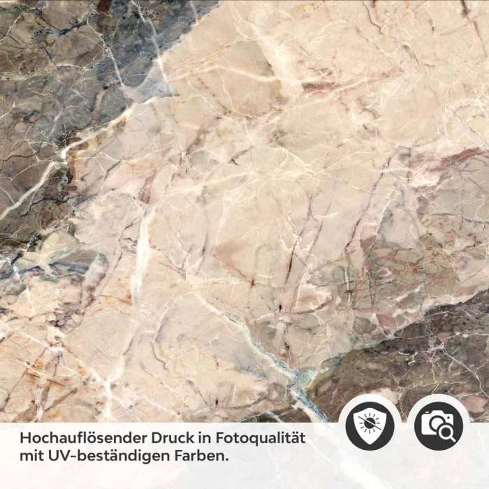 Küchenrückwand Folie Marmorstruktur in erdigen Tönen Detailbild 2