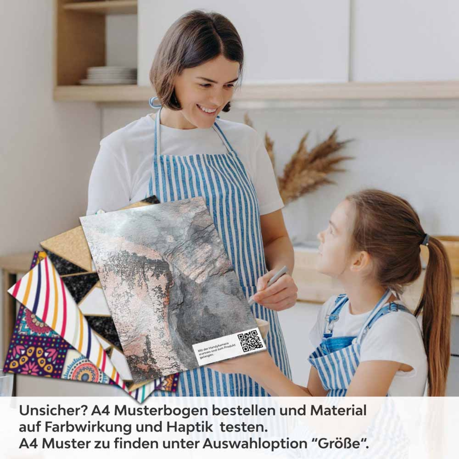 Küchenrückwand Folie rostgraue Marmoroptik - Modernität und Natürlichkeit A4 Muster
