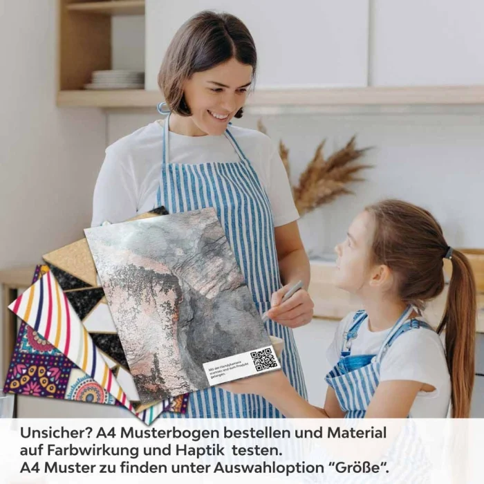 Küchenrückwand Folie rostgraue Marmoroptik - Modernität und Natürlichkeit A4 Muster