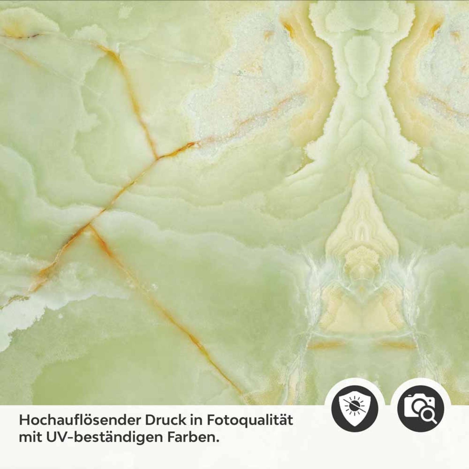 Küchenrückwand Folie Marmor in sanftem Grün Detailbild 2