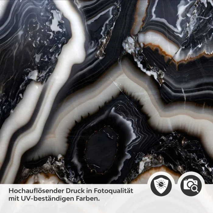 Küchenrückwand Folie Schwarz-Weiß Marmoroptik Detailbild 2