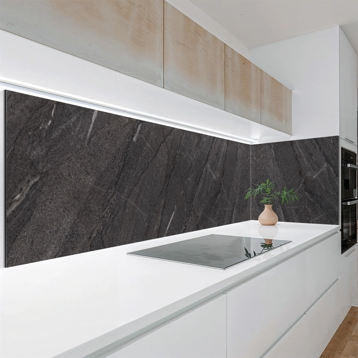Küchenrückwand Folie edler Marmorlook in Dunkelgrau Artikelbild 2