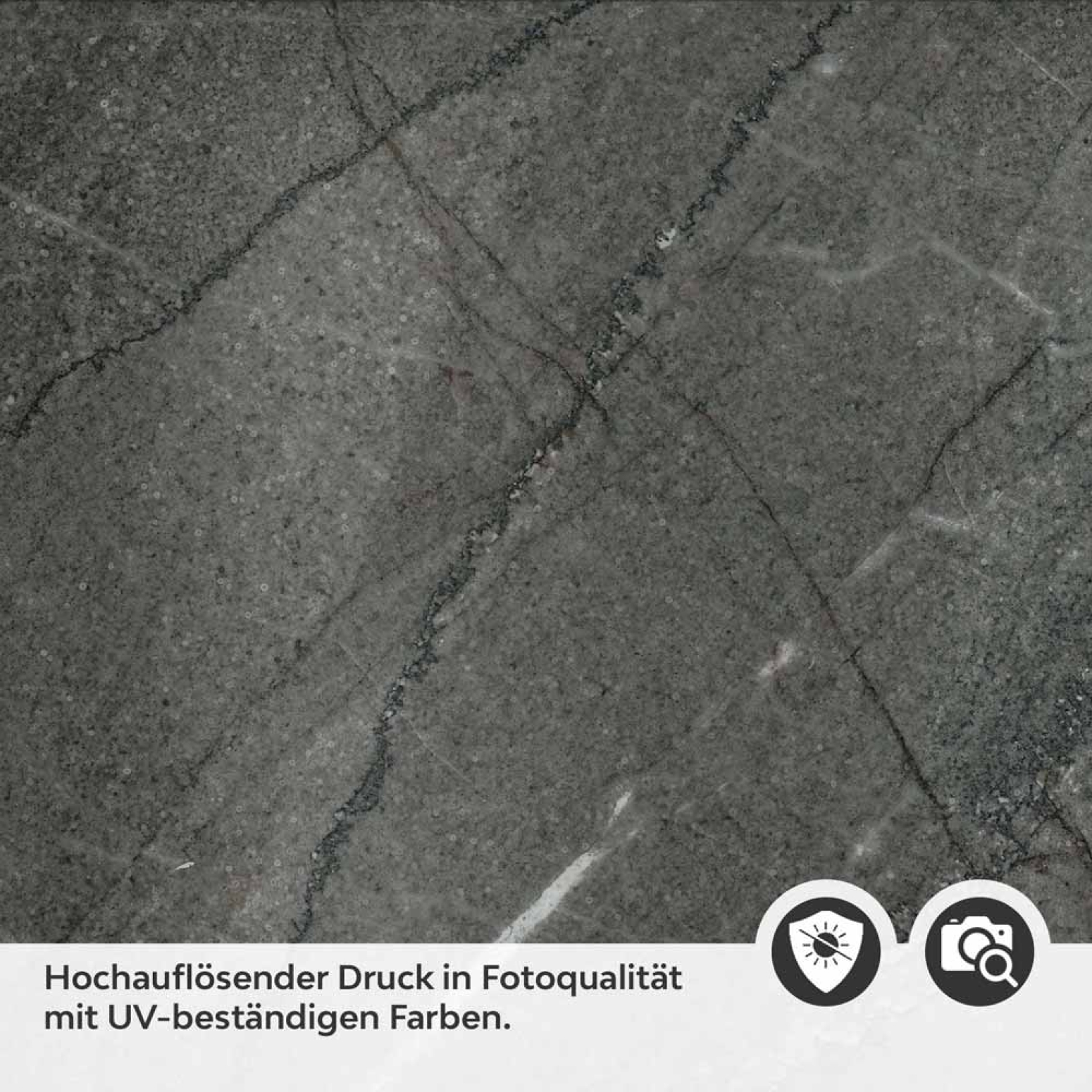 Küchenrückwand Folie edler Marmorlook in Dunkelgrau Detailbild 2