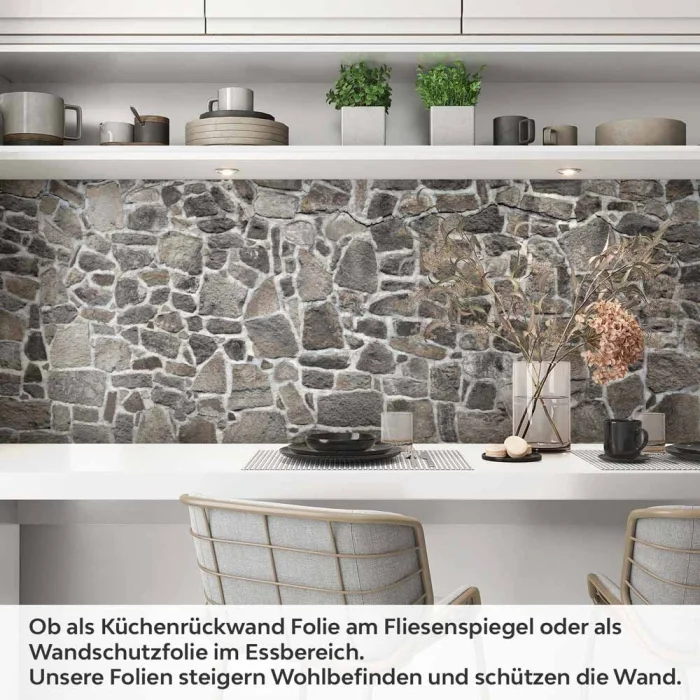Küchenrückwand Folie Mauerdesign - Perfekt für Landhausküchen Artikelbild 1