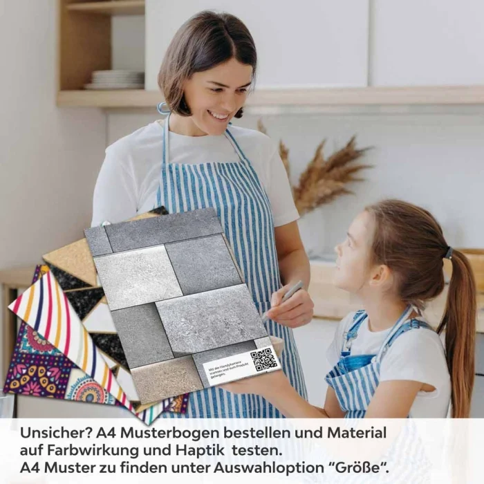 Küchenrückwand Folie strukturierte Steinoptik – Zeitloses Design A4 Muster