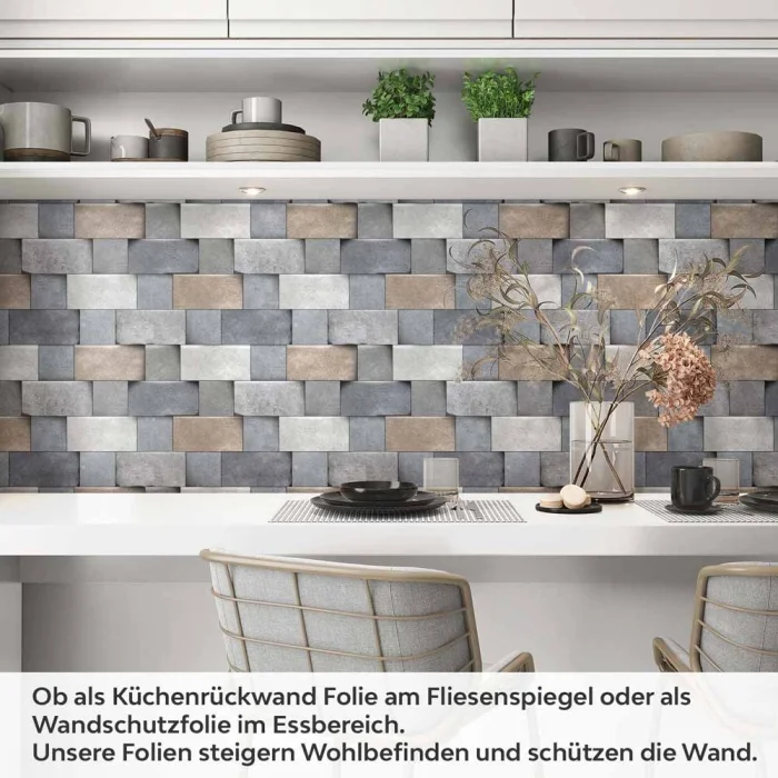 Küchenrückwand Folie strukturierte Steinoptik – Zeitloses Design Artikelbild 1