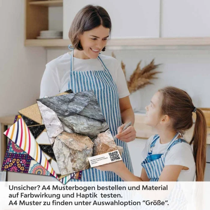 Küchenrückwand Folie Mediterranes Mauerwerk A4 Muster