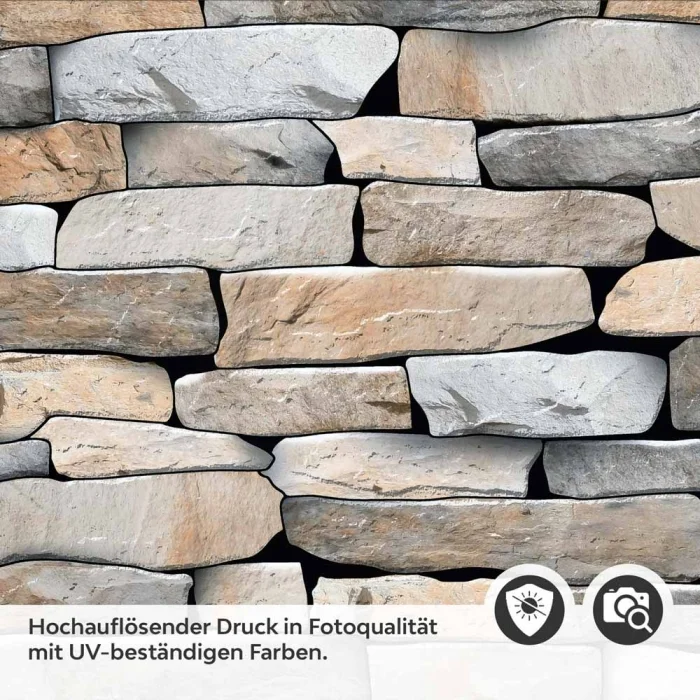 Küchenrückwand Folie Landhausmauer - Natürliches Flair für Ihre Küche Detailbild 2