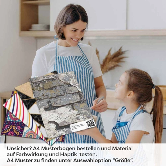Küchenrückwand Folie abgenutztes Mauerwerk - Loft-Feeling in Ihrer Küche A4 Muster