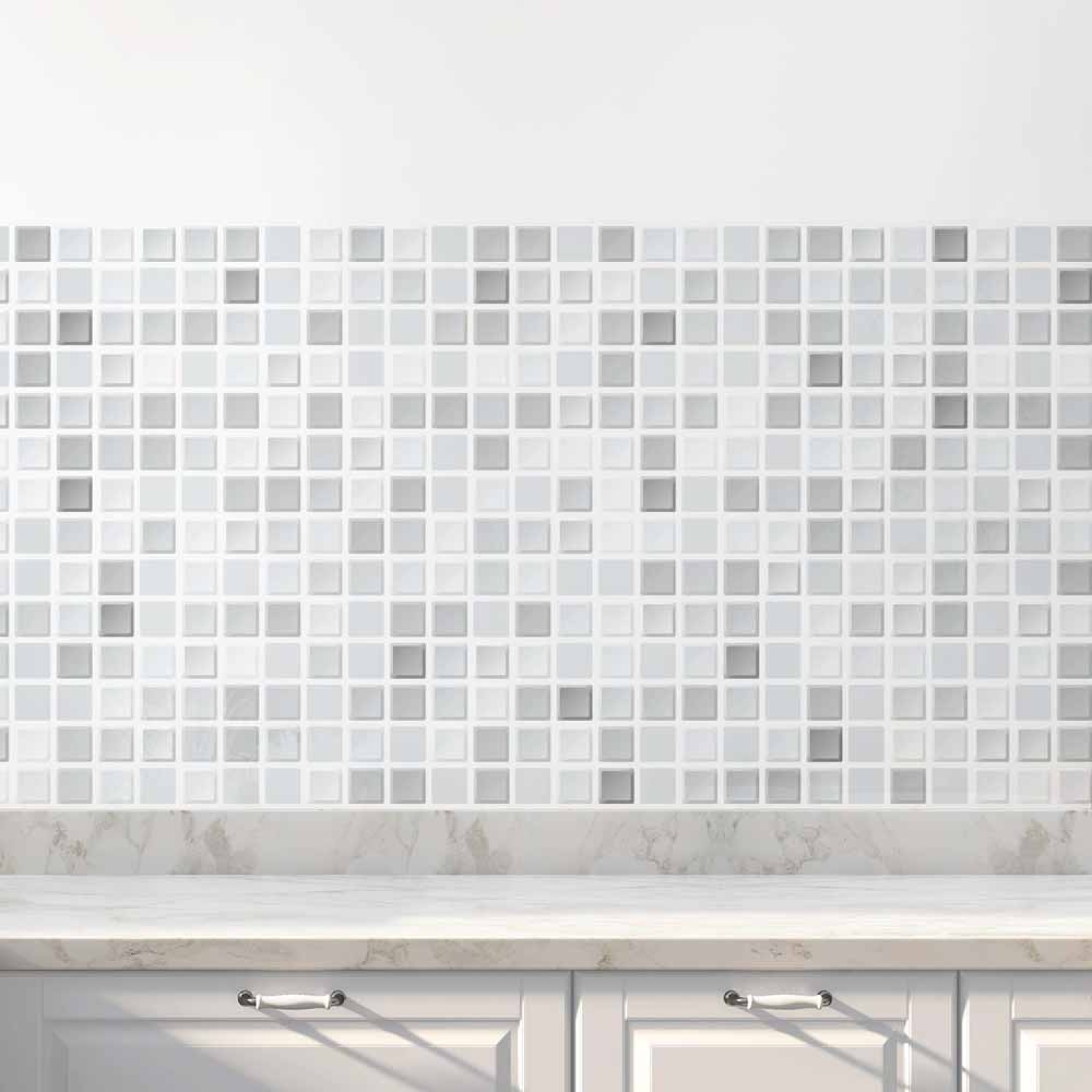 Küchenrückwand Folie Minimalistische Mosaikfliesen