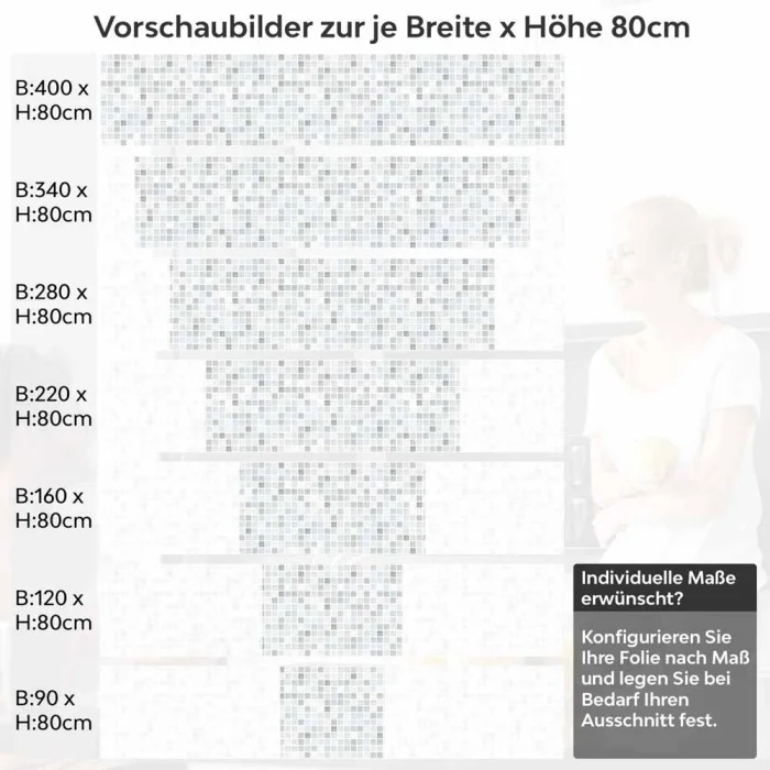 Küchenrückwand Folie Minimalistische Mosaikfliesen Höhe 80cm