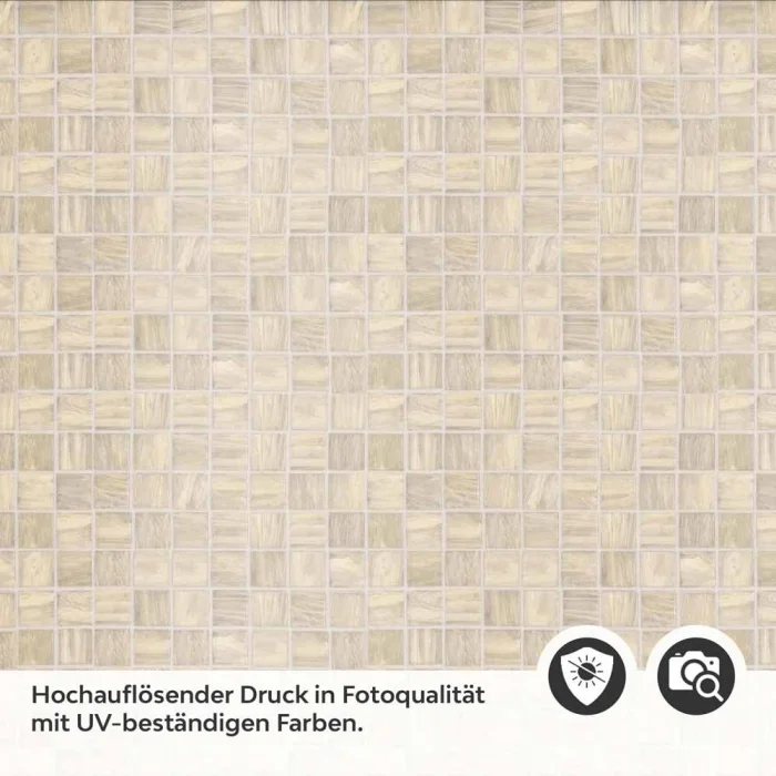 Küchenrückwand Folie Beige Mosaikoptik Detailbild 2