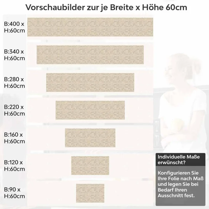 Küchenrückwand Folie Beige Mosaikoptik Höhe 60cm