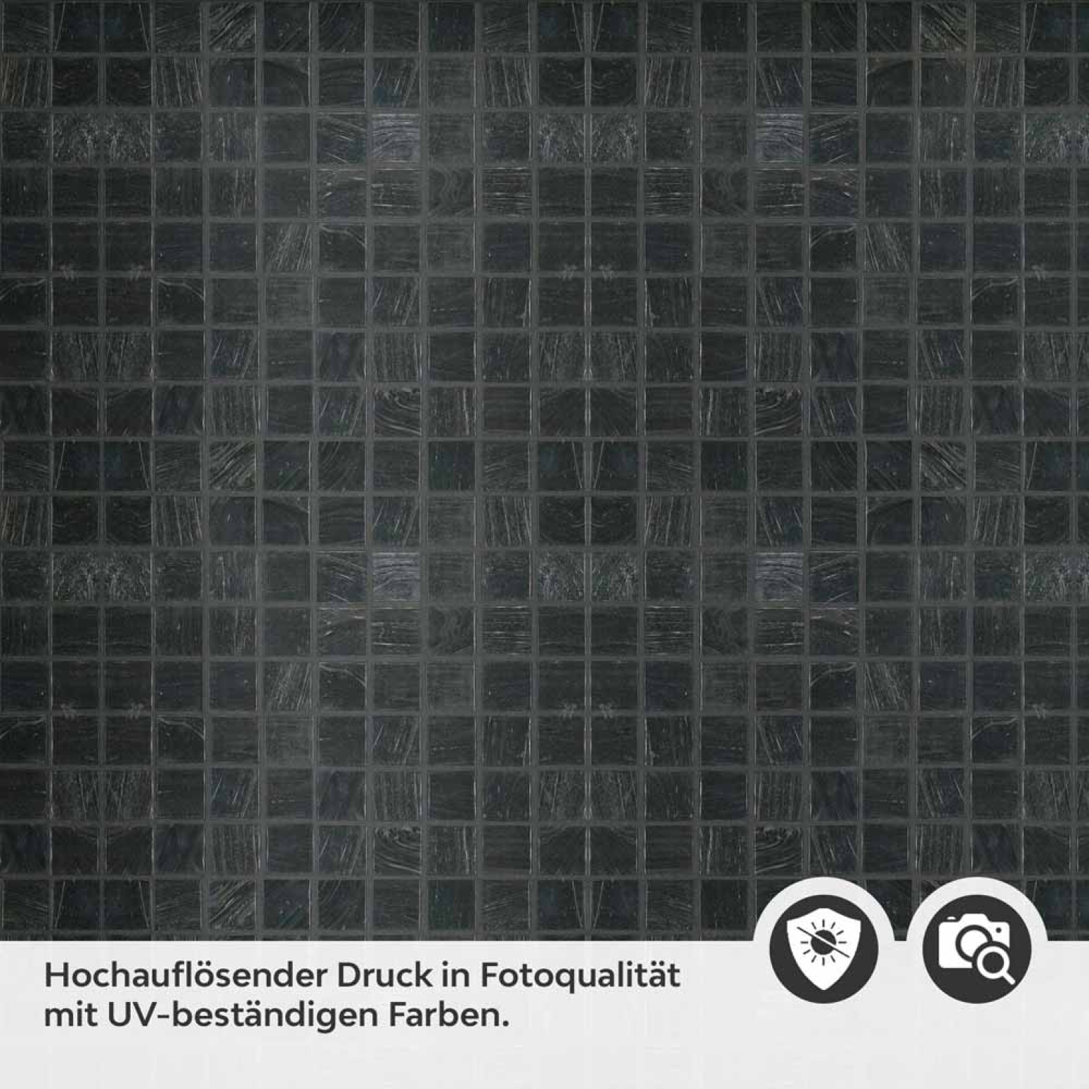Küchenrückwand Folie Dunkles Fliesenmosaik Detailbild 2