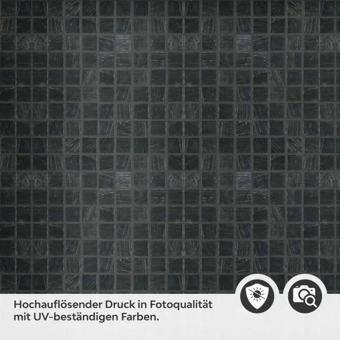 Küchenrückwand Folie Dunkles Fliesenmosaik Detailbild 2