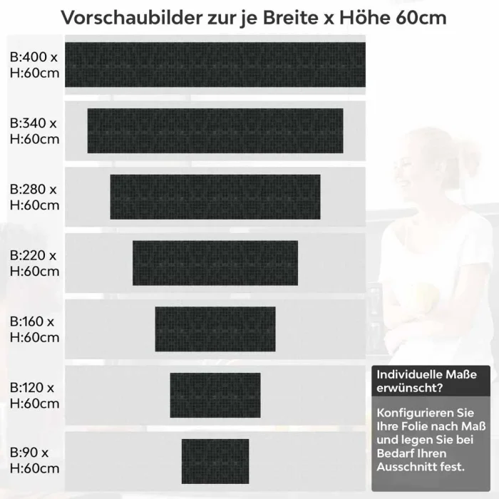 Küchenrückwand Folie Dunkles Fliesenmosaik Höhe 60cm