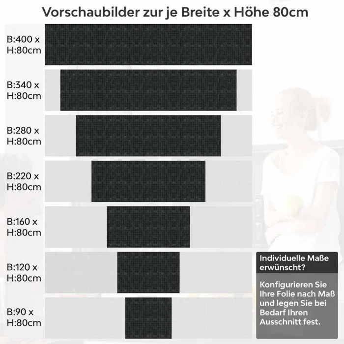 Küchenrückwand Folie Dunkles Fliesenmosaik Höhe 80cm