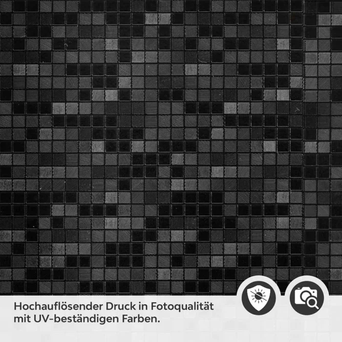 Küchenrückwand Folie Mosaik Schwarz - Dunkler Luxus Detailbild 2