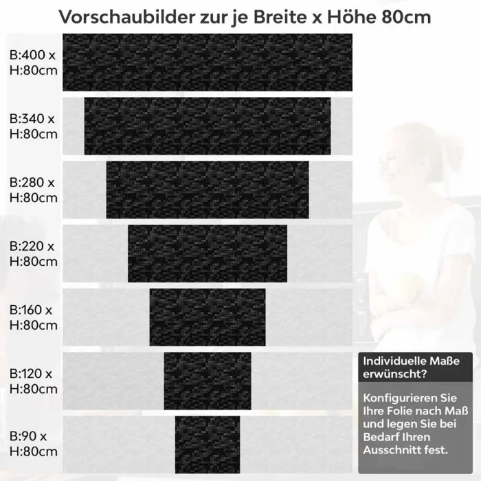 Küchenrückwand Folie Mosaik Schwarz - Dunkler Luxus Höhe 80cm