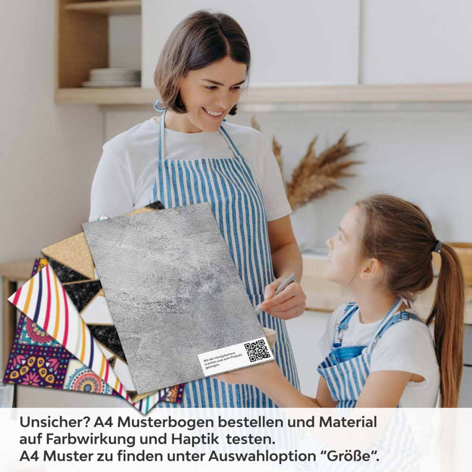 Küchenrückwand Folie raue Putzoptik - Urbane Wandgestaltung A4 Muster
