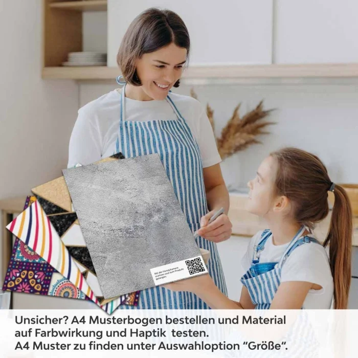 Küchenrückwand Folie raue Putzoptik - Urbane Wandgestaltung A4 Muster
