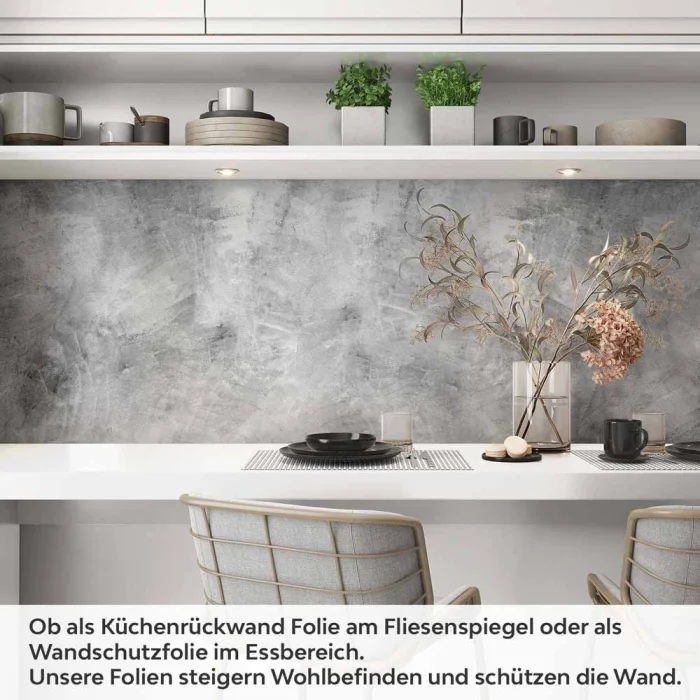 Küchenrückwand Folie raue Putzoptik - Urbane Wandgestaltung Artikelbild 1