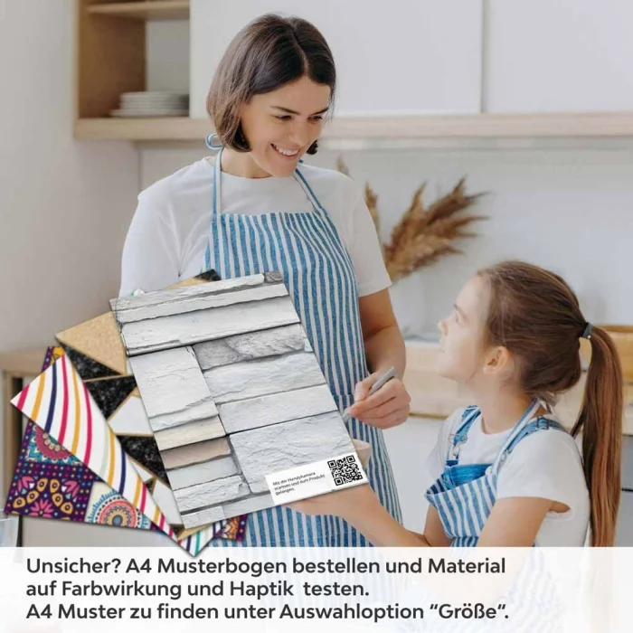 Küchenrückwand Folie Schiefersteine - Steinwandoptik für moderne Küchen A4 Muster