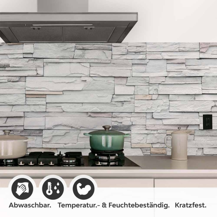 Küchenrückwand Folie Schiefersteine - Steinwandoptik für moderne Küchen Detailbild 1