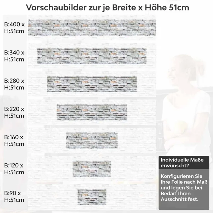 Küchenrückwand Folie Schieferstein Look - Mit lebhaften Akzenten Höhe 51cm