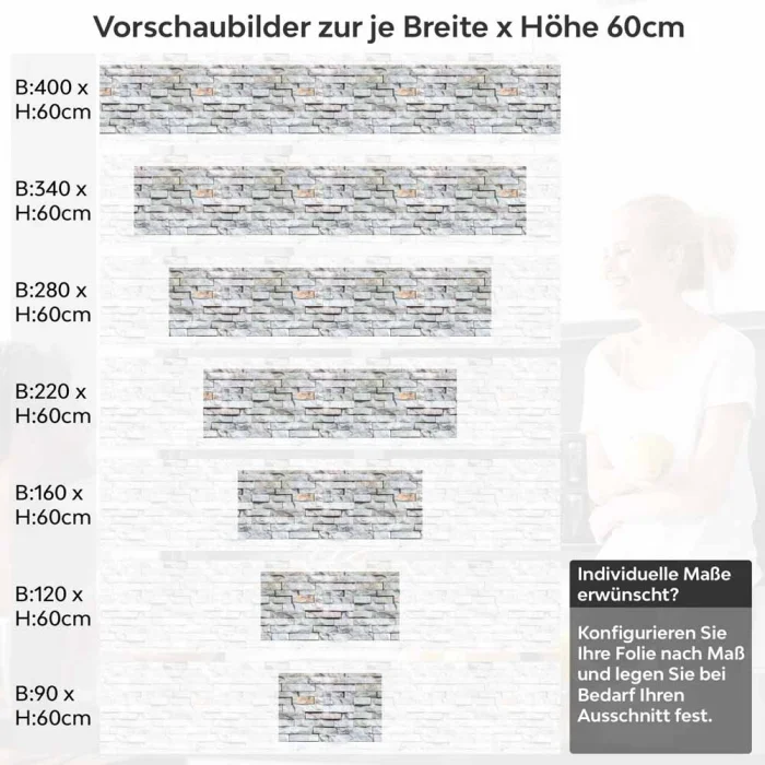 Küchenrückwand Folie Schieferstein Look - Mit lebhaften Akzenten Höhe 60cm