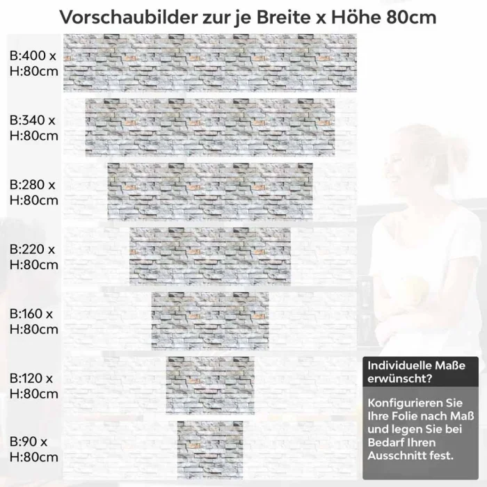 Küchenrückwand Folie Schieferstein Look - Mit lebhaften Akzenten Höhe 80cm