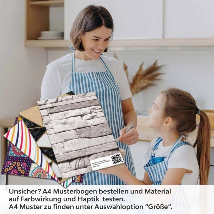 Küchenrückwand Folie Schieferstein Hellbeige A4 Muster