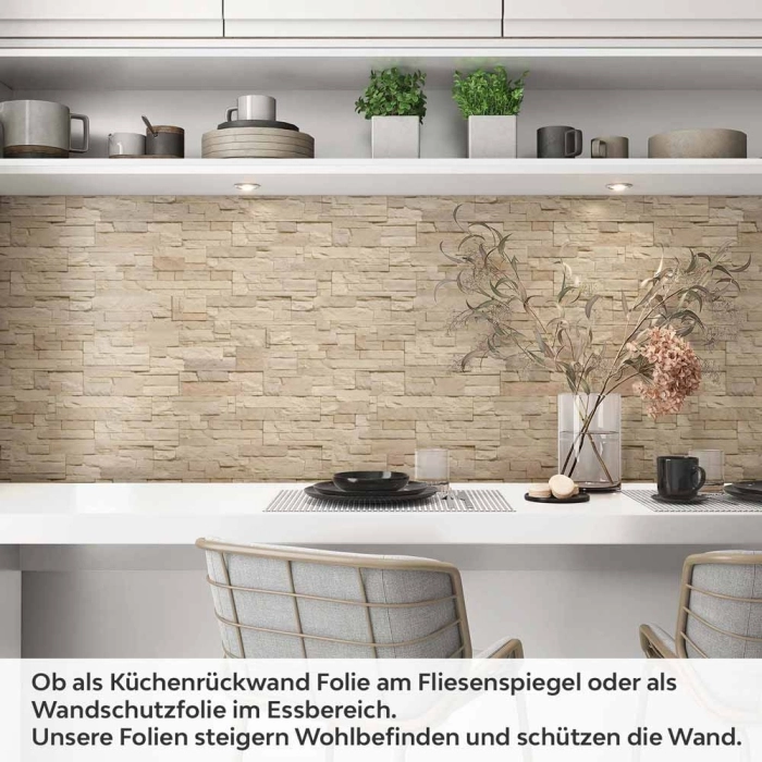Küchenrückwand Folie Schieferstein Sandstein Optik Artikelbild 1