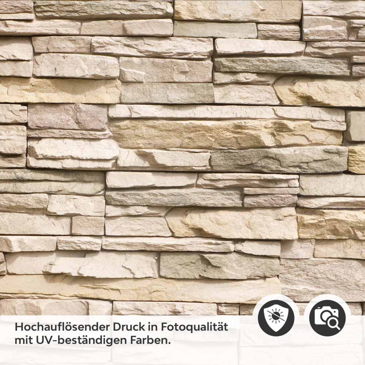 Küchenrückwand Folie Braunbeige Schichtstein Detailbild 2