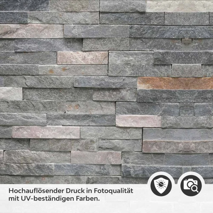 Küchenrückwand Folie - Vielschichtige Schieferoptik mit natürlichen Nuancen Detailbild 2