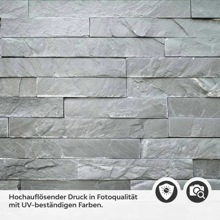 Küchenrückwand Folie Schieferstein - Steinoptik in Anthrazitgrau Detailbild 2