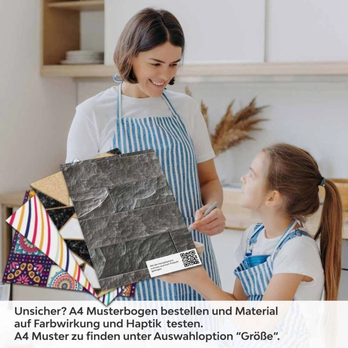 Küchenrückwand Folie Schieferstein-Optik für ein luxuriöses Ambiente A4 Muster