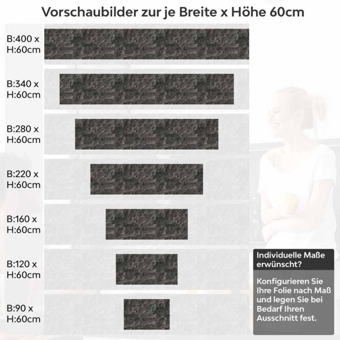 Küchenrückwand Folie Schieferstein-Optik für ein luxuriöses Ambiente Höhe 60cm