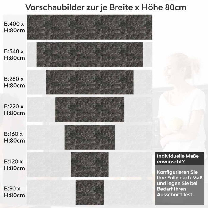 Küchenrückwand Folie Schieferstein-Optik für ein luxuriöses Ambiente Höhe 80cm