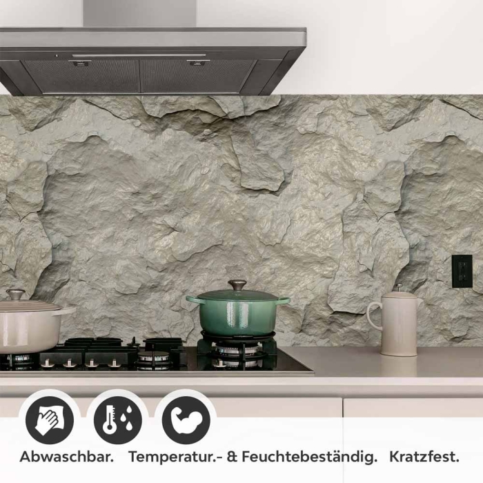 Küchenrückwand Folie Felsoptik - Stein-Look für Ihre Wohlfühlküche Detailbild 1