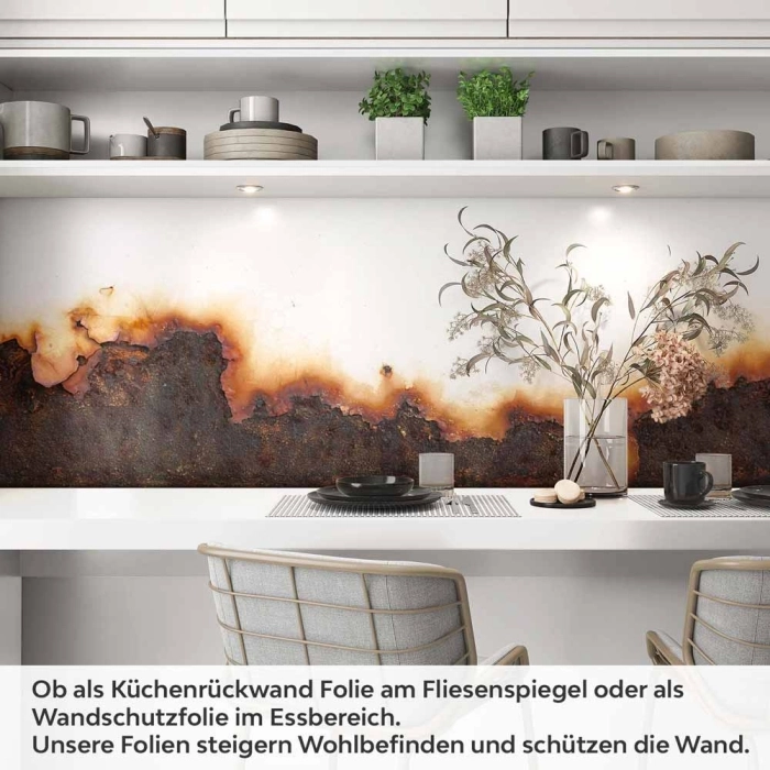 Küchenrückwand Folie Rostoptik - Industrielles Design für moderne Küchen Artikelbild 1