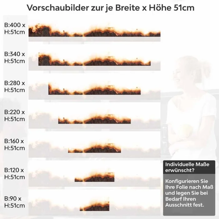 Küchenrückwand Folie Rostoptik - Industrielles Design für moderne Küchen Höhe 51cm