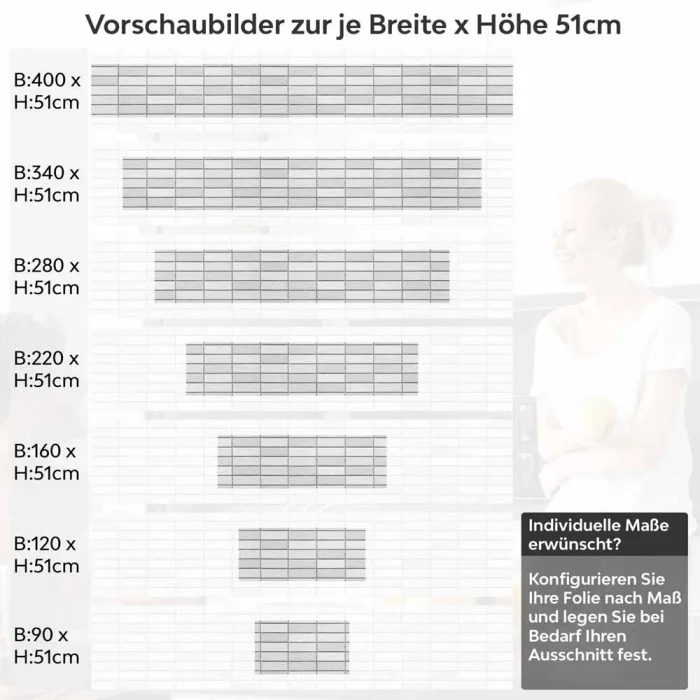 Küchenrückwand Folie Dezente Kachelmuster - Modernität für Ihre Wände Höhe 51cm