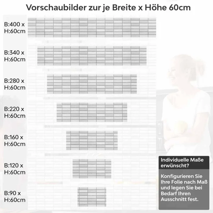 Küchenrückwand Folie Dezente Kachelmuster - Modernität für Ihre Wände Höhe 60cm