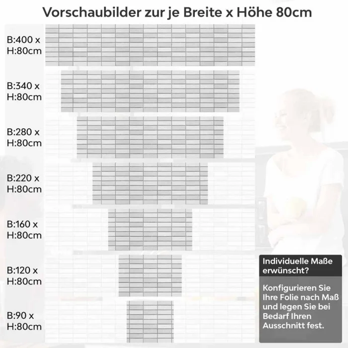 Küchenrückwand Folie Dezente Kachelmuster - Modernität für Ihre Wände Höhe 80cm