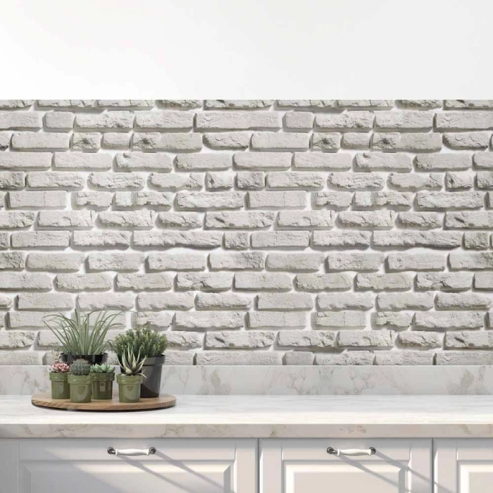 Küchenrückwand Folie Vintage Ziegeloptik