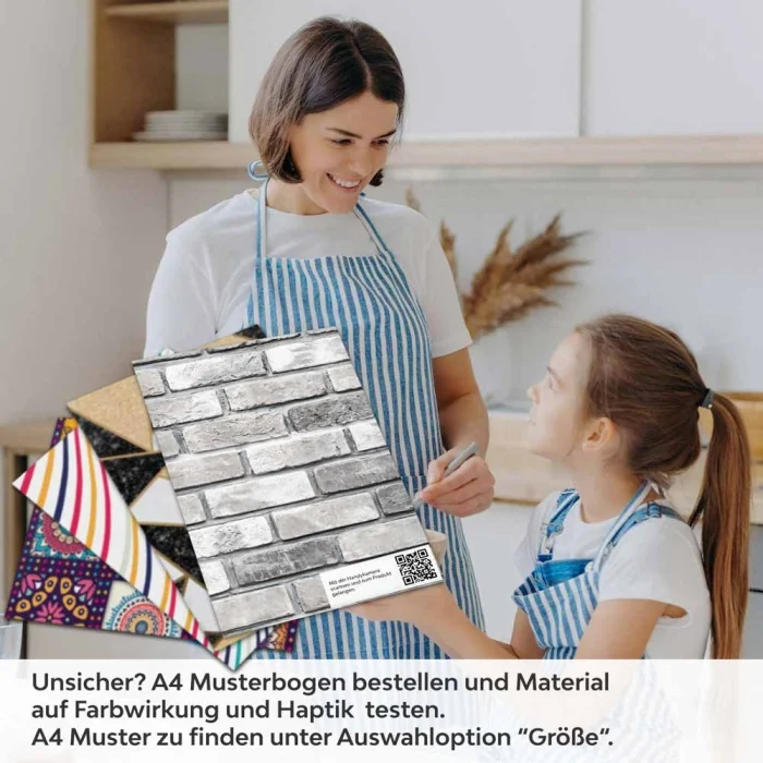Küchenrückwand Folie Antike Backstein Struktur A4 Muster