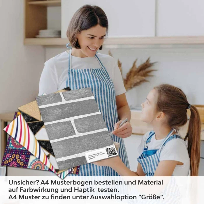 Küchenrückwand Folie Urbanes Ziegeldesign A4 Muster