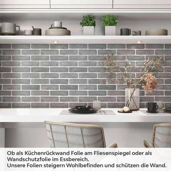 Küchenrückwand Folie Urbanes Ziegeldesign Artikelbild 1