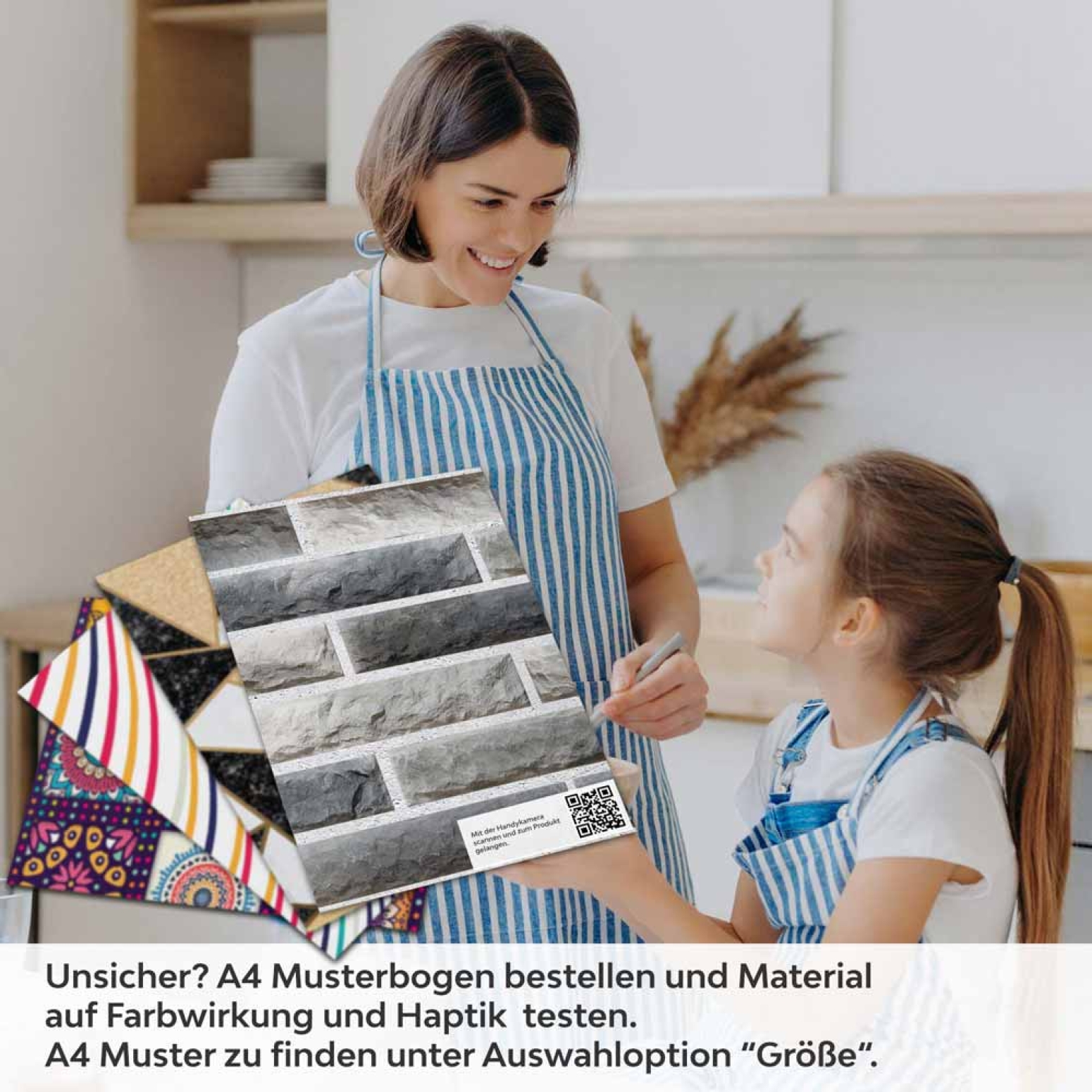 Küchenrückwand Folie Moderne Ziegelwand A4 Muster